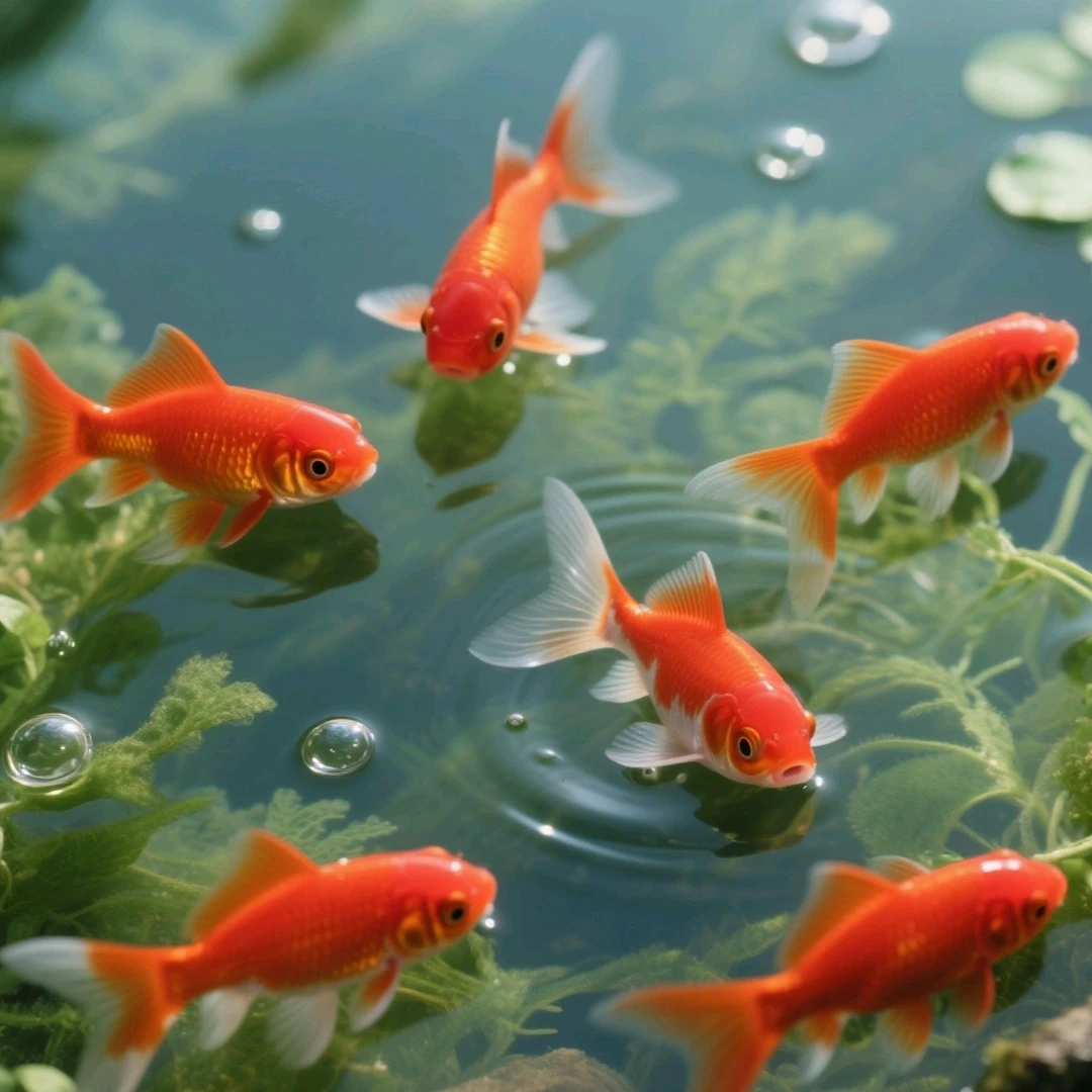 【福利胭脂红金鱼】11-15公分7条冷水观赏鱼精品草金鱼包邮包活