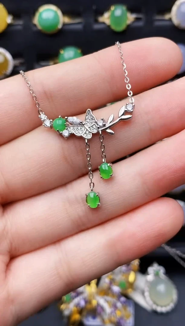 银S925镶嵌戒指翡翠3045