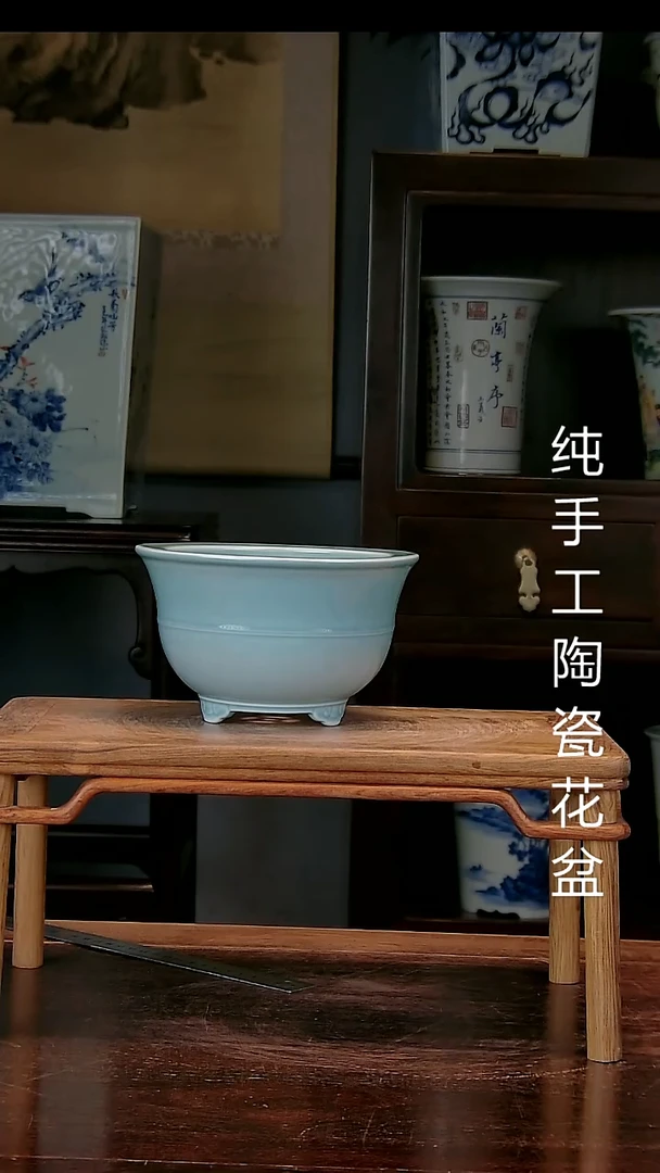 景德镇手工陶瓷花盆