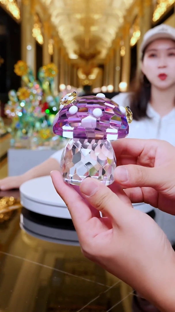 摆件YB00381紫色蘑菇小号