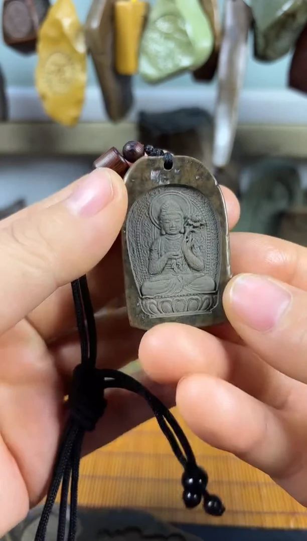 原石雕刻   默认打孔穿绳45