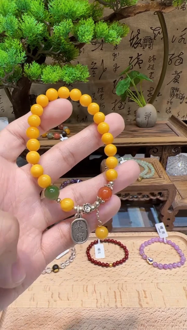 手串琥珀未镶嵌手饰@@