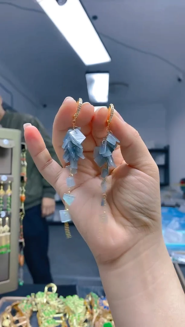 【闪购商品】翡翠耳饰合金63翡翠耳包