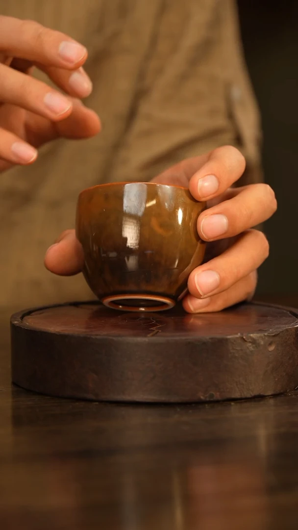 136柴房陶瓷柴烧缸杯