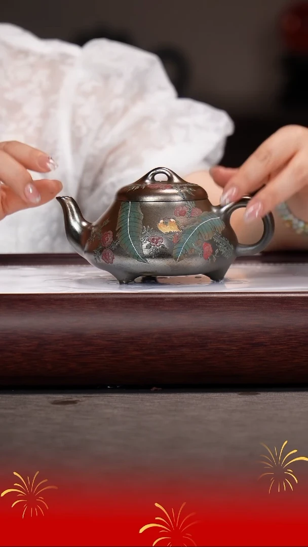 茶壶紫砂杨建英/琉璃金砂/汉棠石瓢/280c
