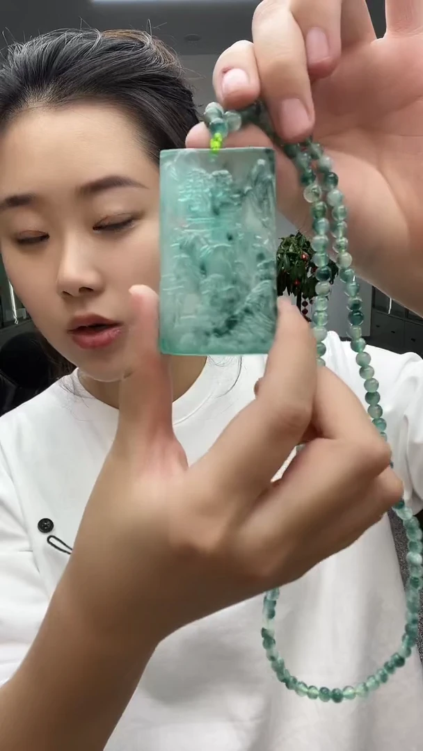 蓝花山水吊坠多样性发货一件