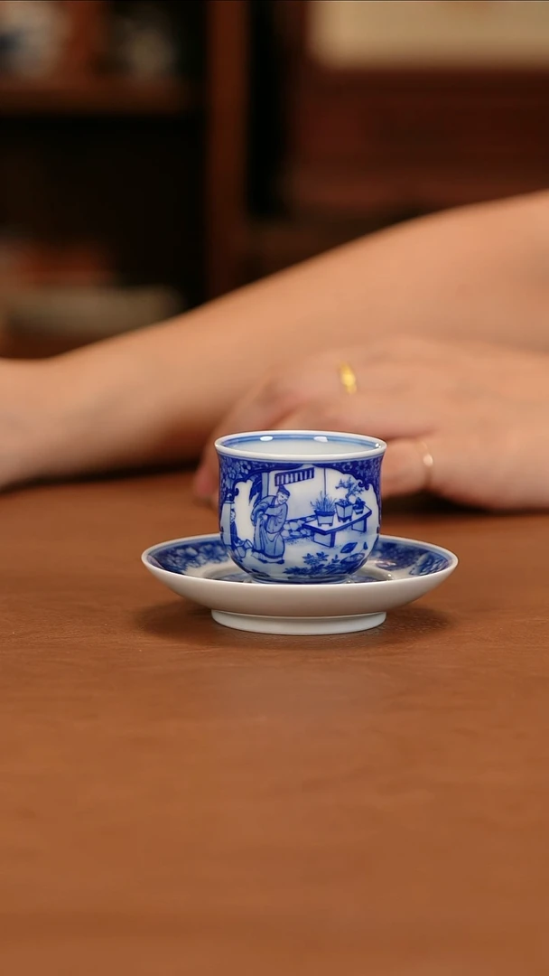 l**s博御堂仿古人物杯一杯一碟