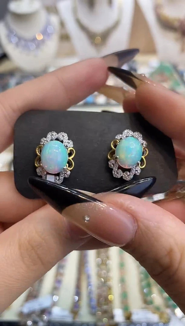 银S925镶嵌定制欧泊楚楚珠宝中古甄选不退换