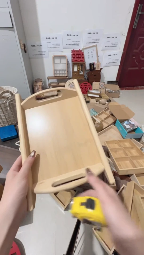 竹木把手托盘微瑕拍下不退不换无售后