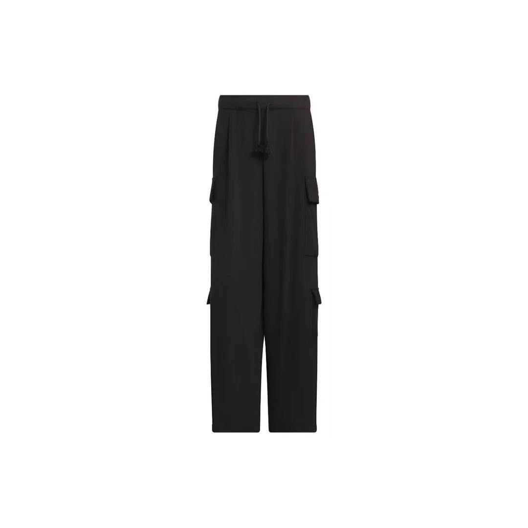 adidas/阿迪达斯阿迪达斯纯色宽松运动工装裤男女同款黑色JN0769