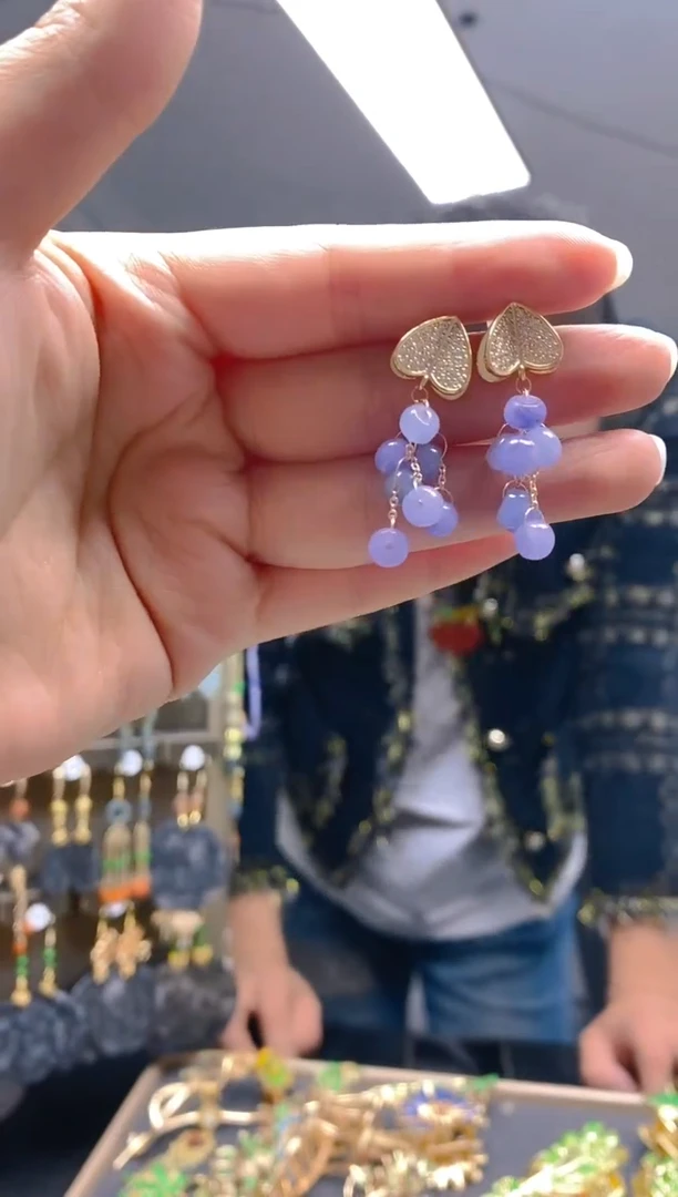 【闪购商品】翡翠耳饰合金080翡翠耳钉