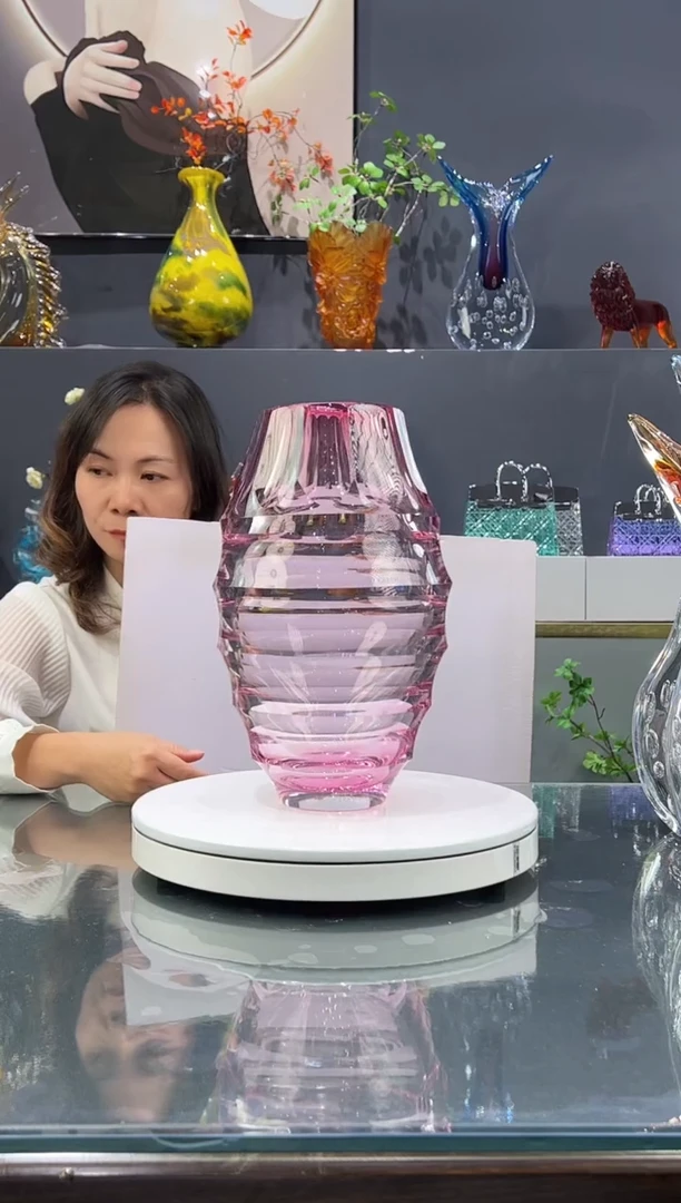 琉璃 水晶琉璃花瓶1个