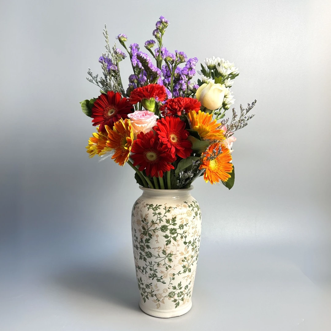 复古花瓶陶瓷高级冰裂纹花瓶插花高级感绿植多肉盆客厅摆件7