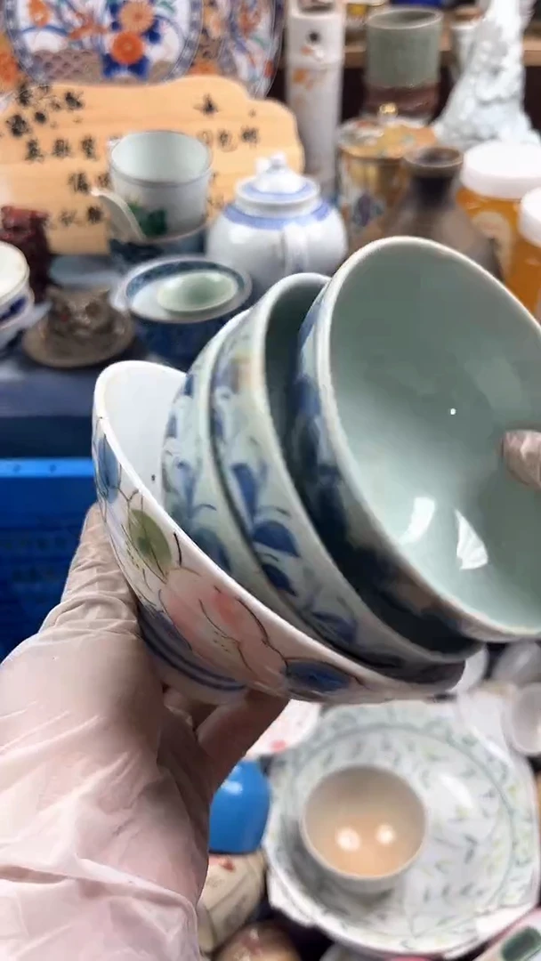 瓷片乘**心英歌瓷器满19.9包邮