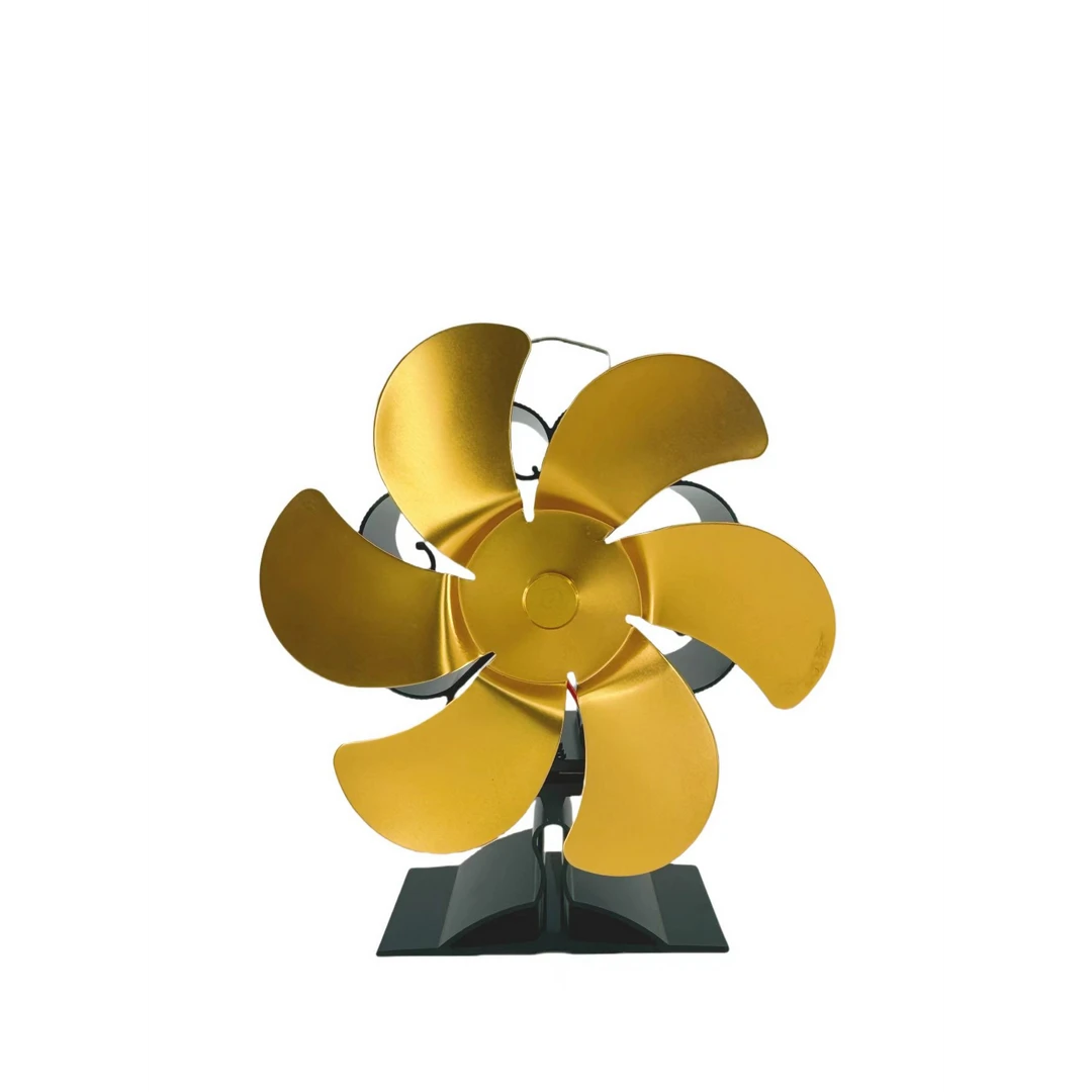 XF490桃心葫芦6叶热动力壁炉风扇户外取暖神器热能风扇