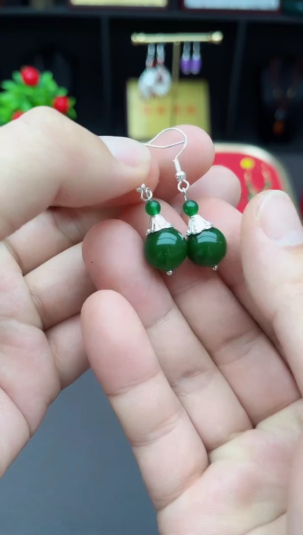 【闪购商品】玛瑙/玉髓耳钉银S925镶嵌733000