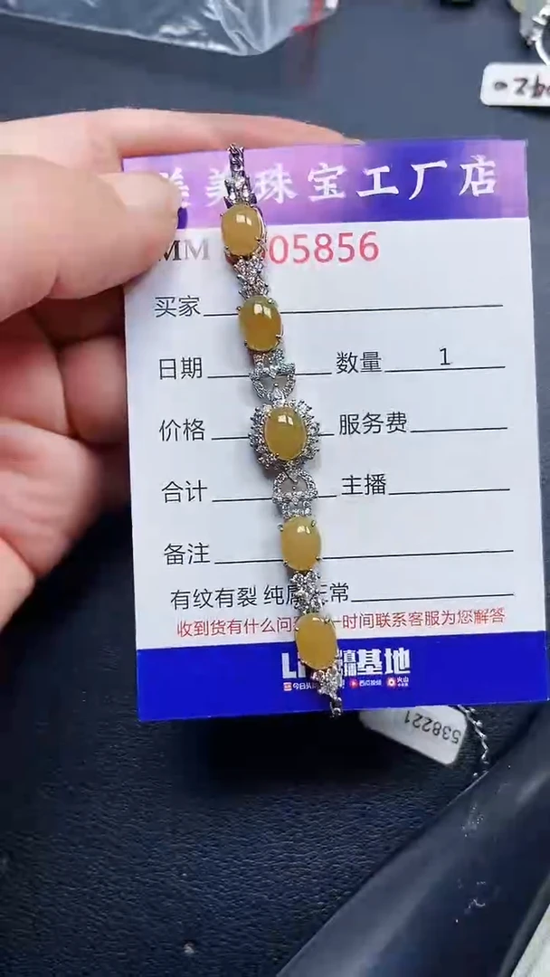 颈饰银S925镶嵌翡翠5856