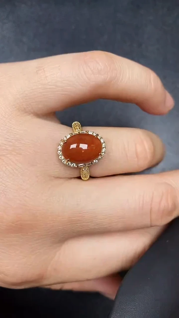 银S925镶嵌戒指翡翠9900