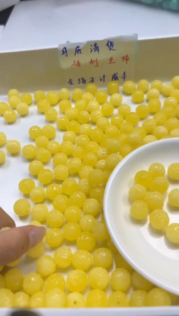 未镶嵌颈饰蜜蜡w2087蜜蜡回纹珠12mm*5颗