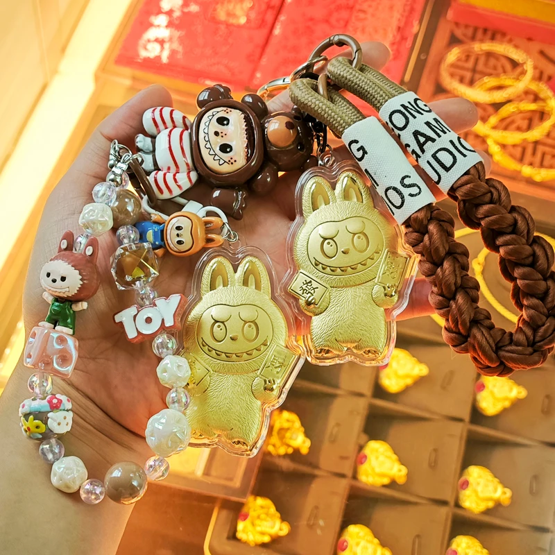 含金工艺品【水贝金店】发财布布手机挂饰钥匙包挂情人节送女友礼物