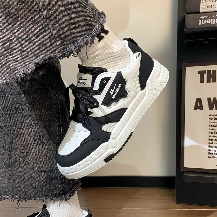 回力黑白厚底板鞋子男2025春季新款爆款百搭小众休闲运动小白鞋潮