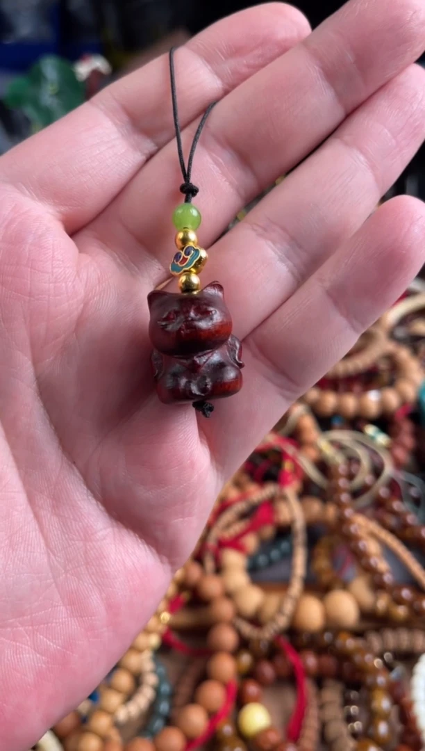 【闪购商品】风车木（黑檀木）无事牌王胖子文玩工作室小猫猫