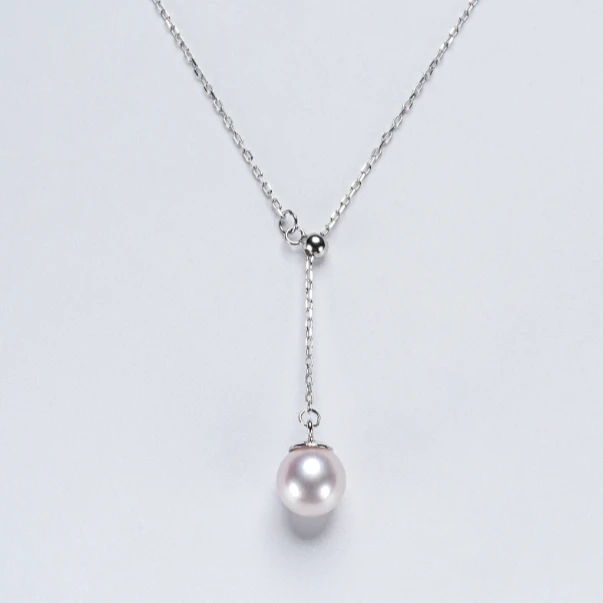 【央广购物】尊鼎珍珠-S925银海水珍珠中国南珠白珠Y型吊坠7-8mm