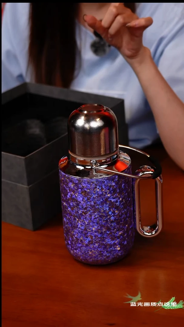 102 柚香谷 纯钛大容量保冷保温焖茶壶 紫800ml