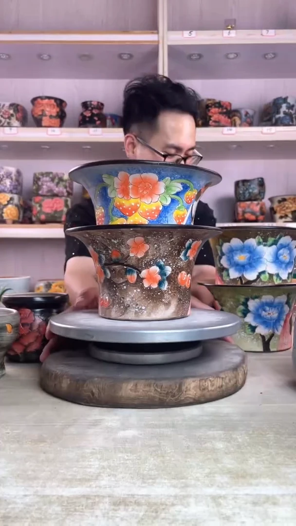 摆件98陶花岛多肉陶瓷花盆罐——微瑕