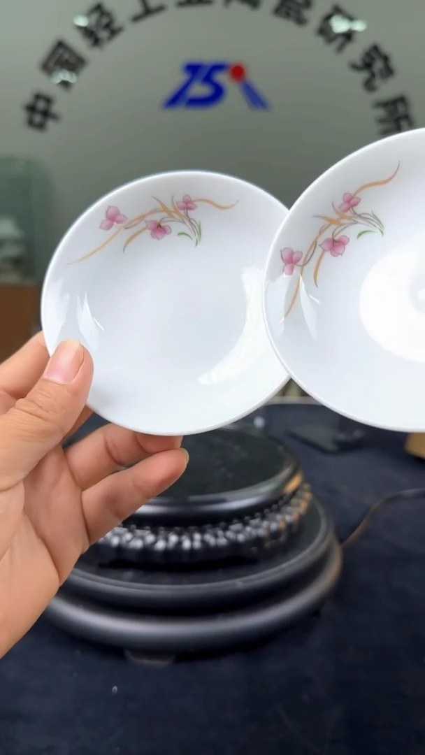 摆件陶瓷花卉三寸碟2个