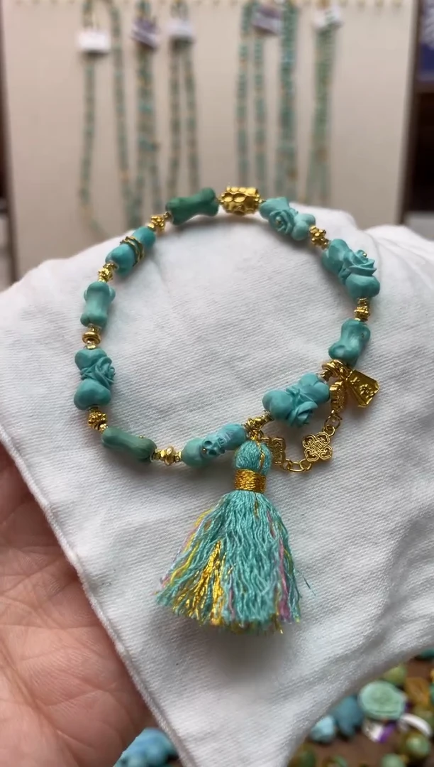 【闪购商品】绿松石手串银S925镶嵌115