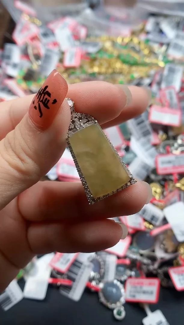 银S925镶嵌戒指翡翠天然A货缅甸翡翠