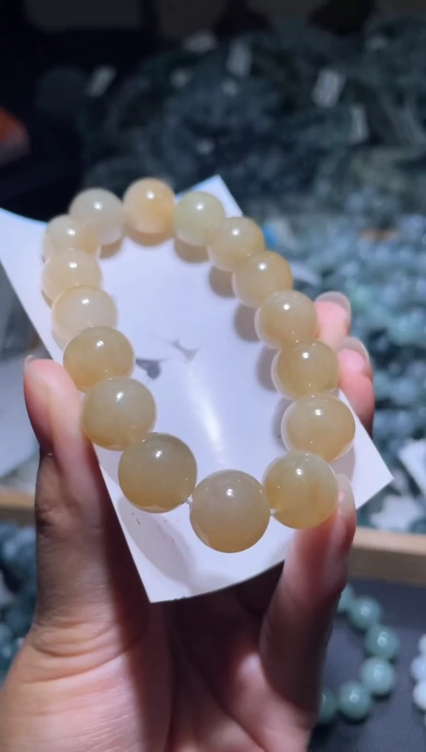 未镶嵌定制翡翠天然缅甸翡翠手串71