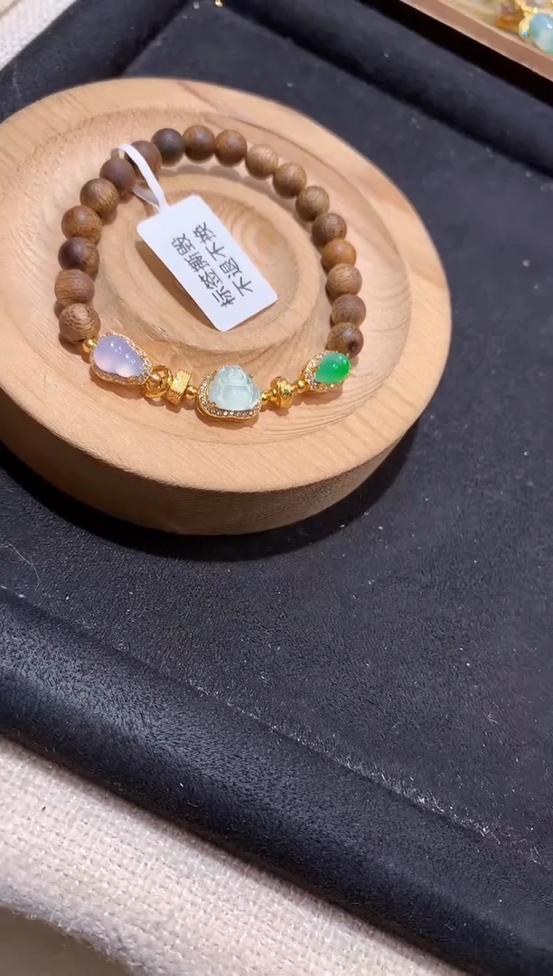 银S925镶嵌手串翡翠手串