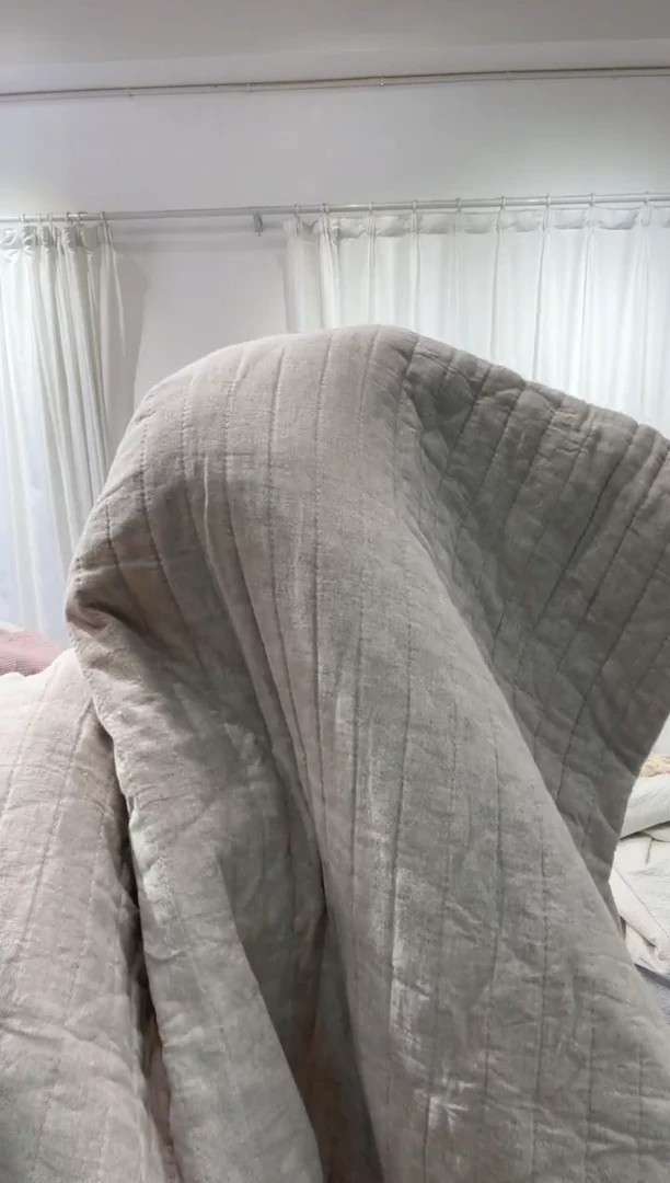 棉250*265纯棉棉麻床盖124号微瑕