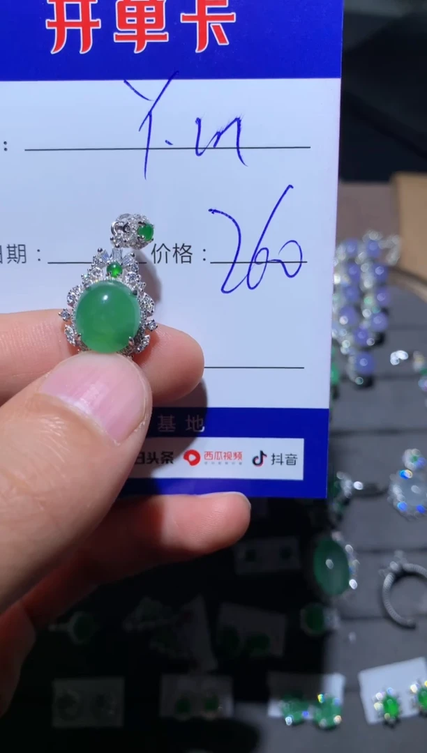 【闪购商品】翡翠颈饰银S925镶嵌 定向 Y.m