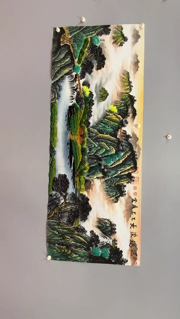 国画郑秀云老师小六尺源远流长