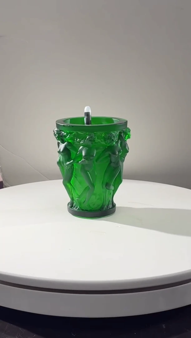 摆件绿色酒神小花插