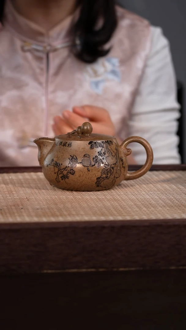 茶壶紫砂虎皮金砂柴烧 300cc
