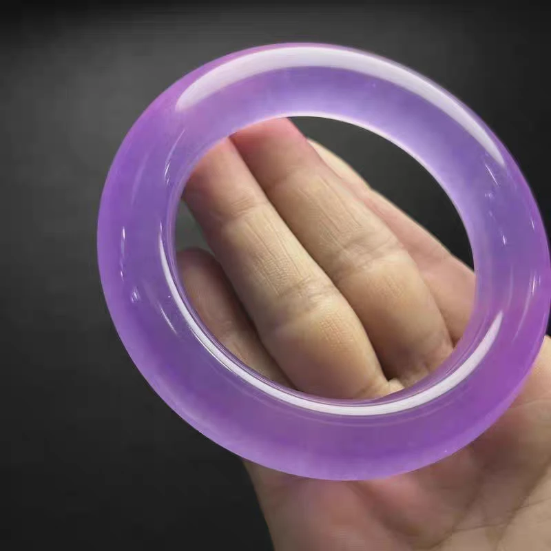 1627号-“美爆了”紫罗兰胖圆粗条手镯显白时尚款