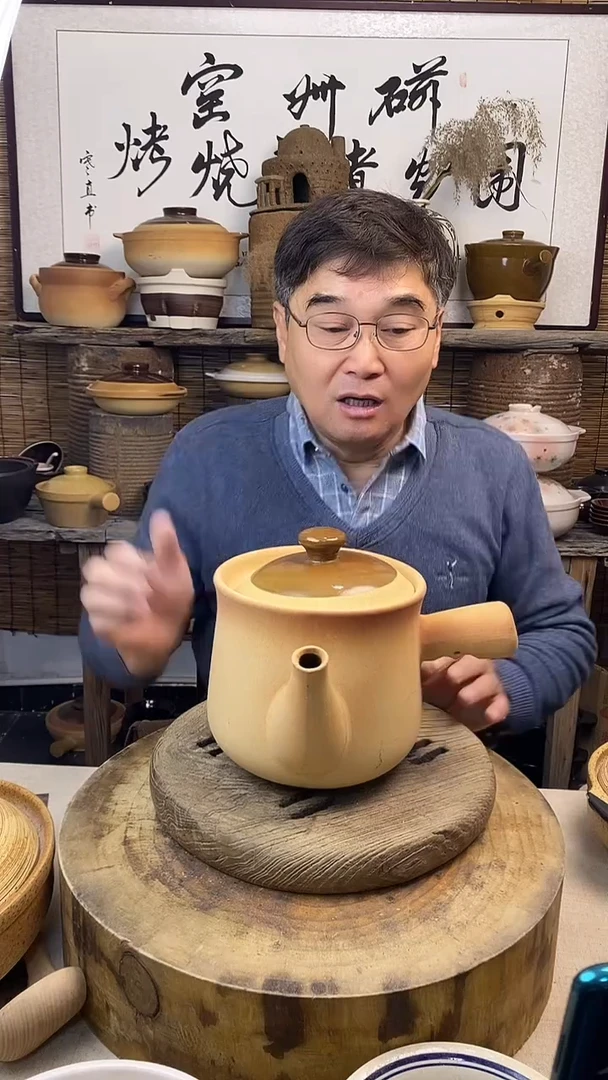 土陶复古色新款养生壶烧水壶3升（口径17cm，高度17cm）