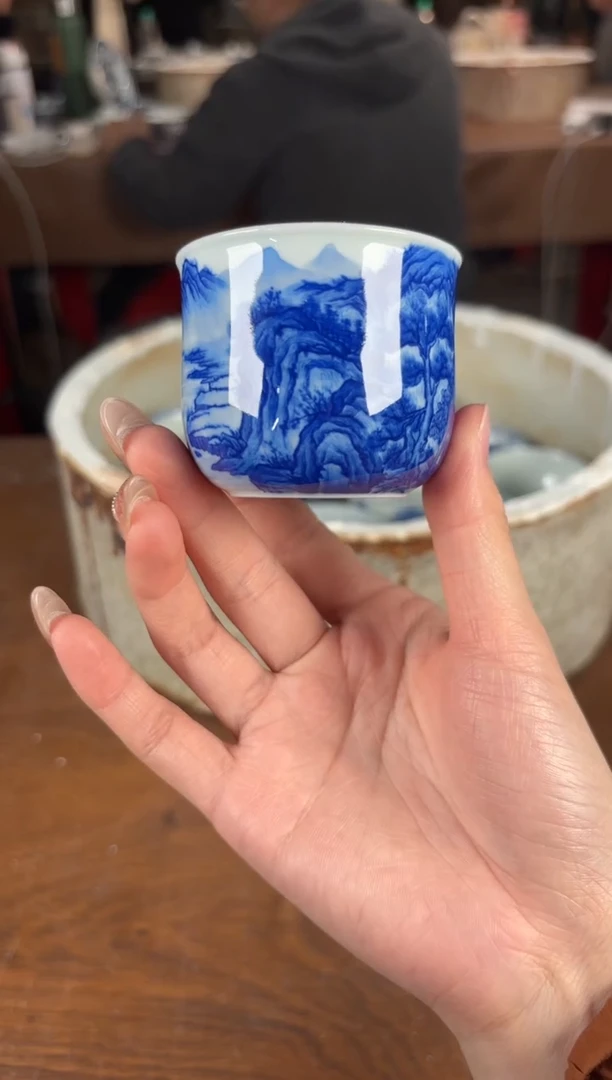 杯看山柴窑青花看山柴窑青花