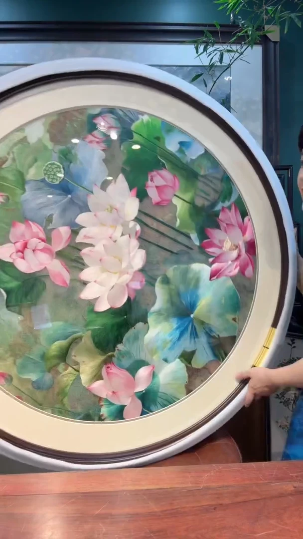 刺绣非遗苏绣手工刺绣圆框100送一幅画