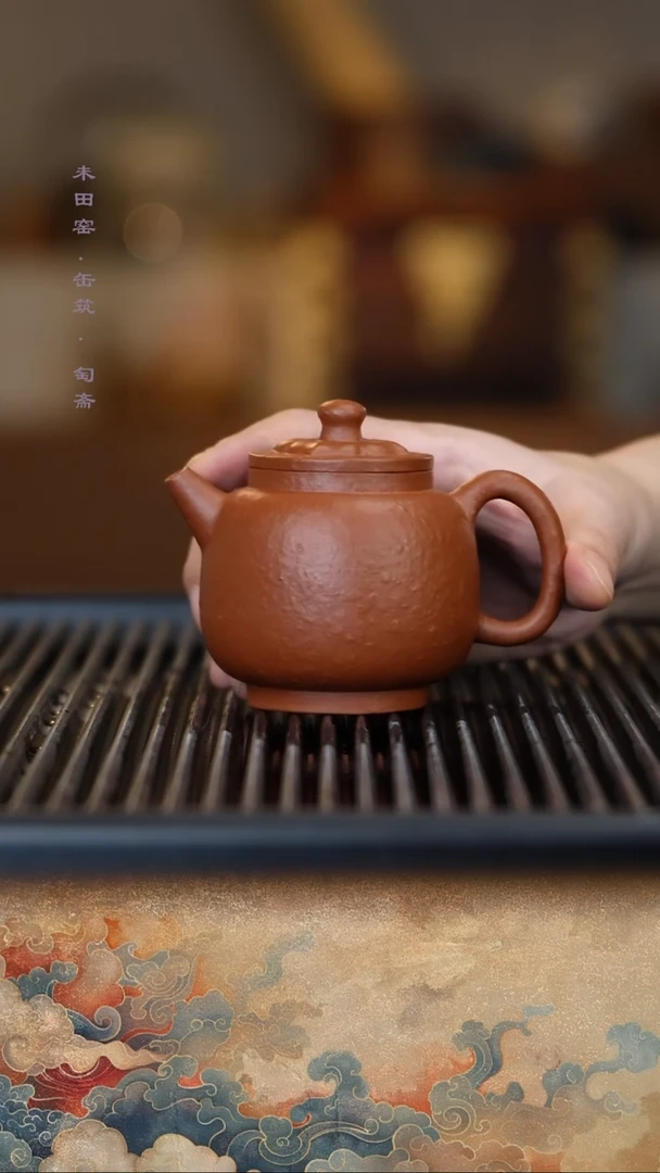 茶壶紫砂朱泥菱花宫灯200cc