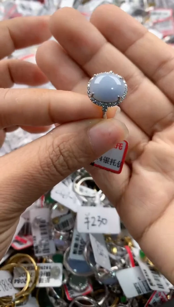 银S925镶嵌戒指翡翠2222   6