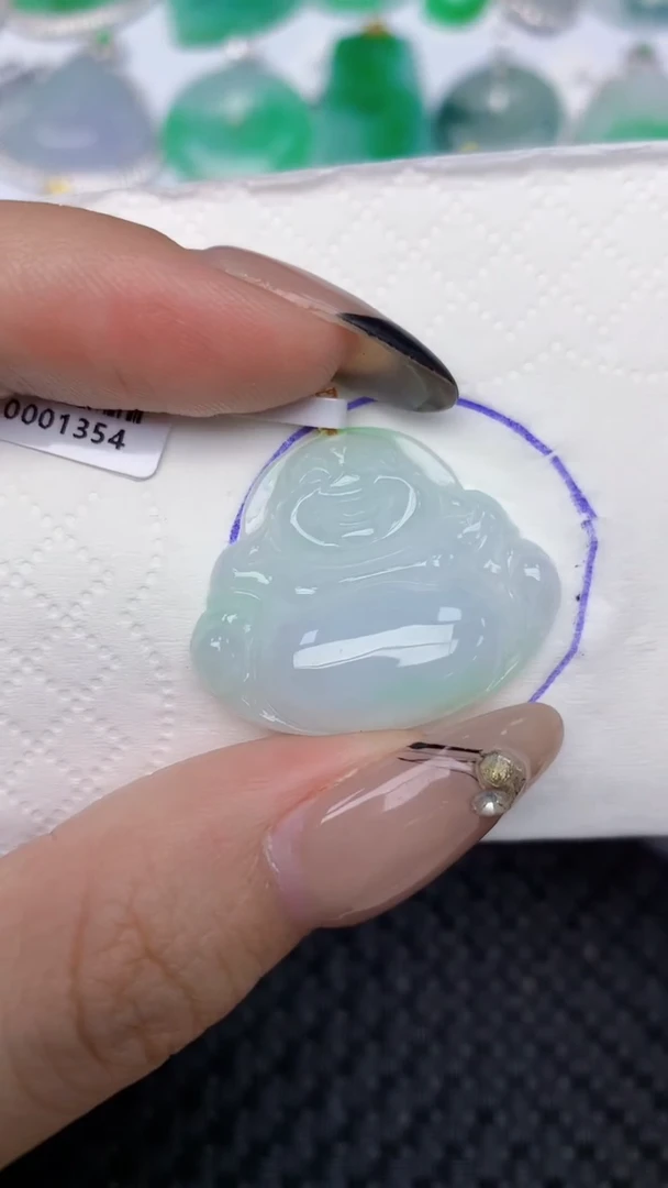 颈饰18K金镶嵌翡翠天然缅甸翡翠a货百元以上9元证书费自理