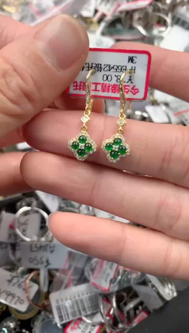 银S925镶嵌戒指翡翠999   6