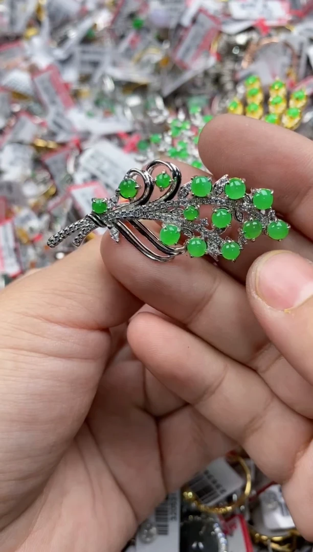 【闪购商品】翡翠戒指银S925镶嵌66666---7