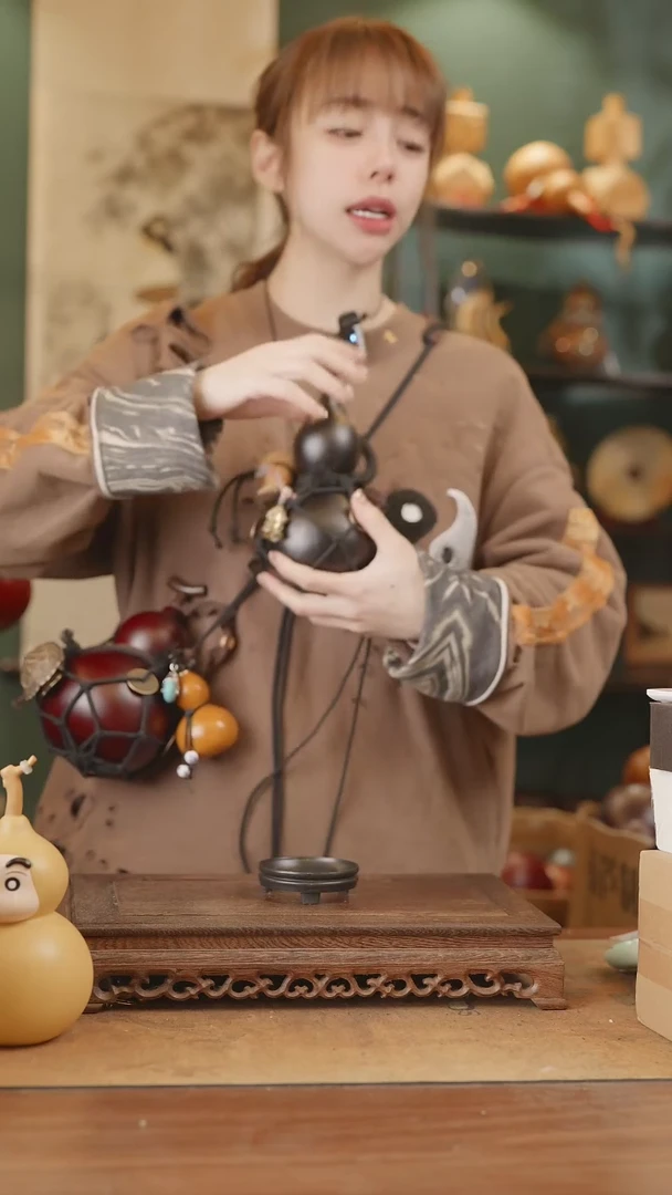 【闪购商品】133号精品天然大漆工艺防渗内胆酒葫芦~