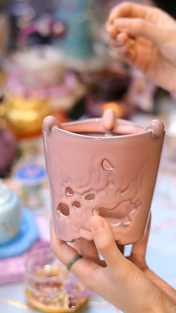 【闪购商品】摆件山怂阿卿直播间@@粉霞炉